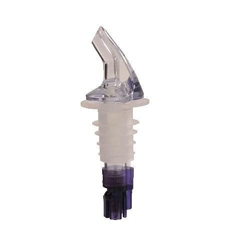 Thunder 1-1/8 Oz, Measured Liquor Pourer With Purple Tail And No Collar, Acrylonitrile, Color Coded, Fits Standard 750 ML Liqour Bottle, Dozen