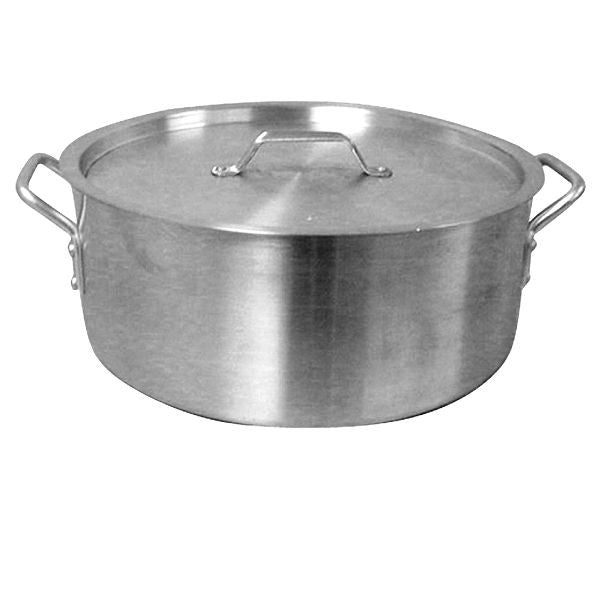 Thunder 12 Qt, Brazier Pot With Lid, Aluminum, Mirror-Finished, Each