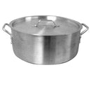 Thunder 24 Qt, Brazier Pot With Lid, Aluminum, Mirror-Finished, Each