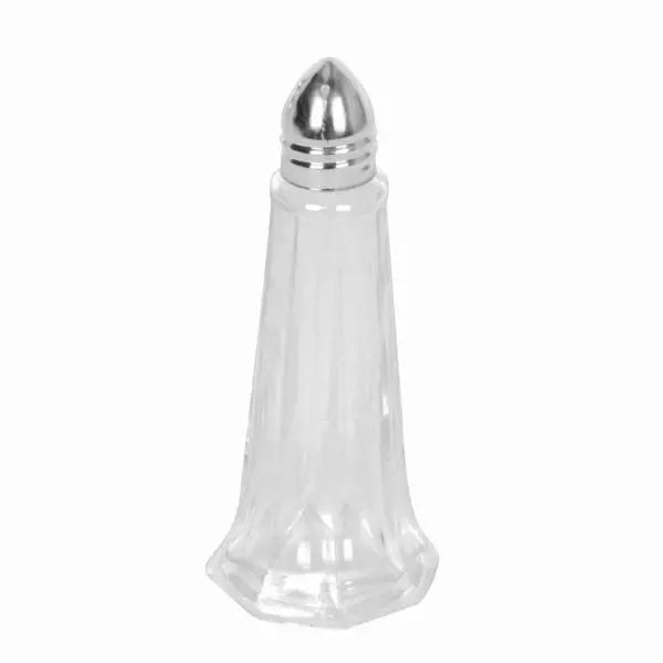 Thunder 1 Oz, 1-7/8" Diameter X 4-1/4" Height, Tower Shaker, Glass Body With Stainless Steel Cap, Dozen