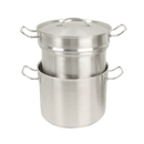 Thunder 8 Qt, Double Boiler (Pot, Lid, Inset), Stainless Steel, 3 Piece Set