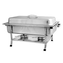 Thunder 8 Qt, 23-7/8" X 13-7/8" X 13-3/8", Full Size Welded Chafer, Stainless Steel With Black Plastic Footed, Each