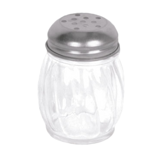 Thunder 6 Oz, 2-3/4" Diameter X 3-1/2" Height, Perforated Swirl Shaker, Polycarbonate Body With Stainless Steel Perforated Cap, Dozen