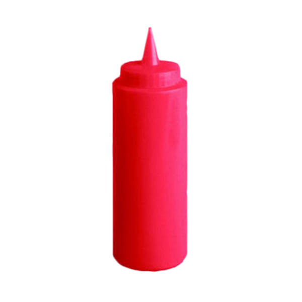 Thunder 24 Oz, 2-7/8" Diameter X 9-1/2" Height, Red Color, Polyethylene Bottle With Polypropylene Cap, Dozen