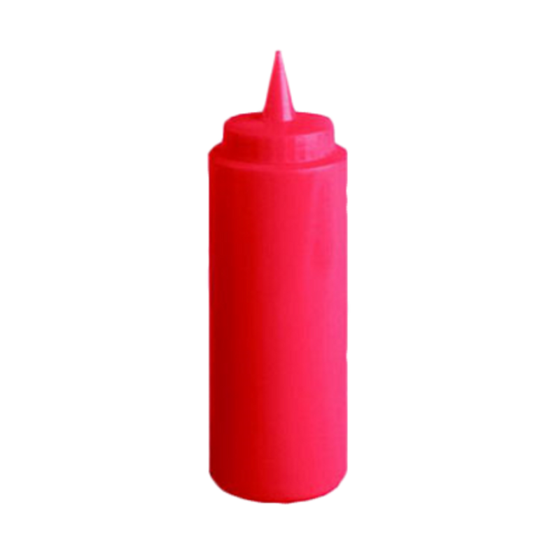 Thunder 24 Oz, 2-7/8" Diameter X 9-1/2" Height, Red Color, Polyethylene Bottle With Polypropylene Cap, Dozen