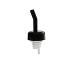 Thunder 4-1/6" X 1-1/2" X 1-1/2" Flow Liquor Black Color Pourer With Black Collar, Acrylonitrile, Color Coded, Fits Standard 750 ML Liquor Bottle, Dozen