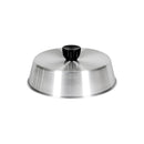 Thunder 7" Diameter x 2" height with 1-1/2" Diameter x 1" height Black Plastic Knob, Aluminum Grill Basting Cover, Each