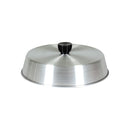 Thunder 6" Diameter x 2-1/4" Height with 1" Diameter x 3/4" Height Black Plastic Knob, Aluminum Grill Basting Cover, Each