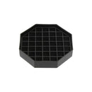 Thunder 4-1/7" X 4-1/7" X 5/7" Hexagon Shape Drip Tray, Polypropylene, Black Color, Pack of 4