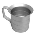 Thunder 4 qt Liquid Measure Cup with Riveted Handle, Aluminum, Each