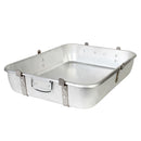 Thunder 18" x 24" x 4-1/2", Double Roaster with Dual Straps & Lug, Aluminum, 2.2mm Thickness, 12 Gauge, Each