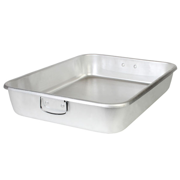 Thunder 18" x 24" x 4-1/2", Roaster Pan with Handle, Aluminum, 2.2mm Thickness, 12 Gauge, Each