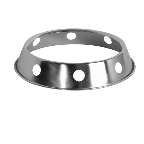Thunder Wok Rack with Open Top & Perforated Sides on Flat steady rom. 8-1/4" Diameter Top Rim and 10" Diameter Bottom Rim, Steel, Each