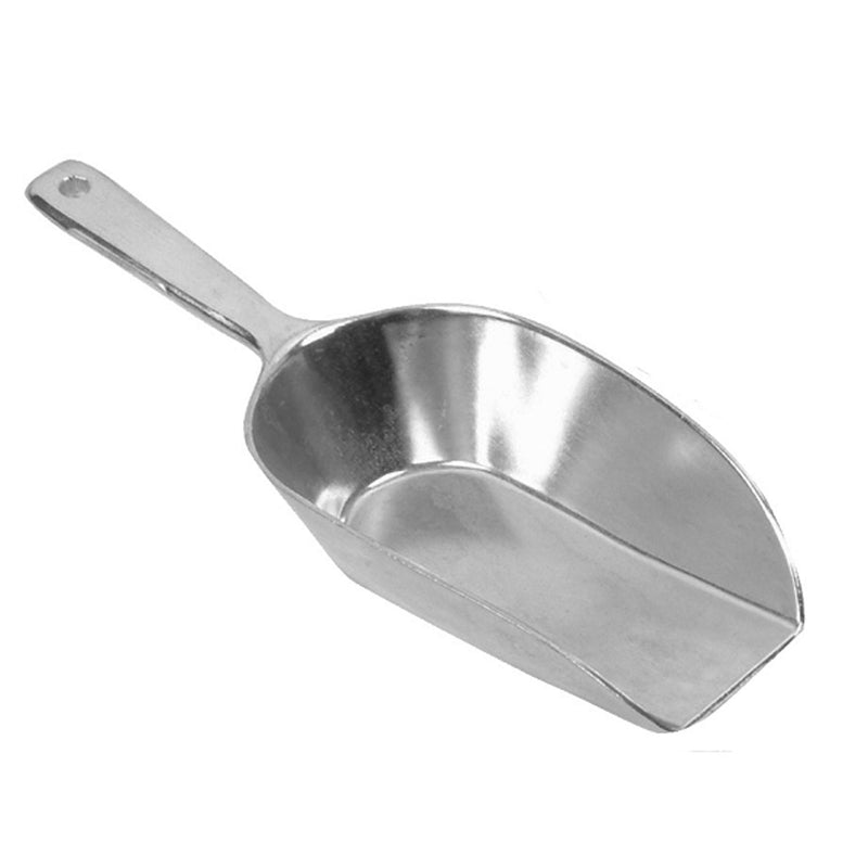 Thunder 7 oz, 10" x 3-5/8" x 2-3/8", Flat Bottom Scoop, Aluminum, Each