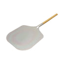 Thunder 30" Overall Length, 14" x 12", Aluminum Blade Pizza Peel with 16-7/8" Length x 1-1/8" Diameter Wooden Handle, Each