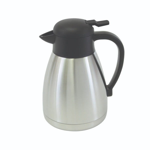 Thunder 1.2 Liter/40 oz, Coffee Server, Stainless Steel Exterior with Stainless Steel 18/8, 304 Material Interior, Polypropylene Cap, Handle, Each