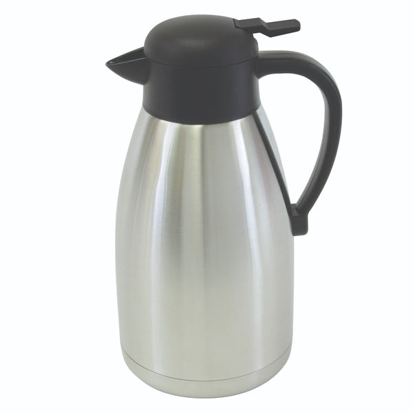 Thunder 1.9 Liter/64 oz, Coffee Server, Stainless Steel Exterior with Stainless Steel 18/8, 304 Material Interior, Polypropylene Cap, Handle, Each