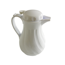 Thunder 42 Oz/1.24 Liter, Swirl Double Wall Insulated Beverage Server, White Color, Acrylonitrile Styrene, Double Wall Construction, Each