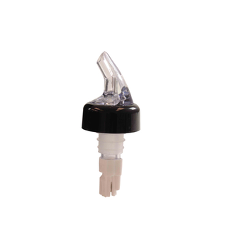 Thunder 2 Oz, Measured Liquor Pourer With White Tail And Black Collar, Acrylonitrile, Color Coded, Fits Standard 750 ML Liqour Bottle, Dozen
