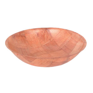 Thunder 16" Diameter X 4" Height, Woven Wood Bowl, Keyaki Wood, 3 Ply, 1.7mm Thickness, Dozen