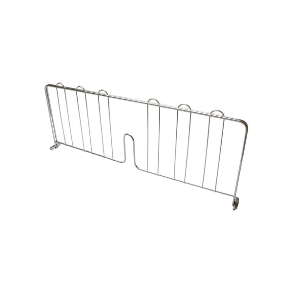 Thunder 21" x 2-1/8" x 9-1/2", Pressure-Fit Shelf Divider, Chrome Plated Wire, NSF, Each