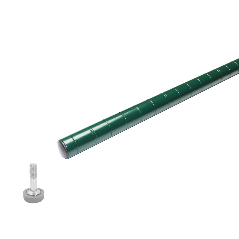 Thunder 8" Post with Leveling Foot, Green Epoxy Coated Iron Wire, NSF, Each
