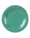 Thunder 5-1/2" Diameter X 3/4" Height, Wide Rim Plate, Green Color, Melamine, Dozen
