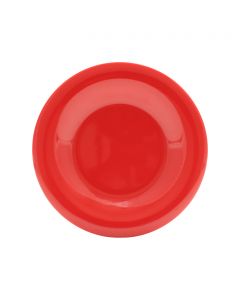 Thunder 5-1/2" Diameter X 3/4" Height, Wide Rim Plate, Pure Red Color, Melamine, Dozen