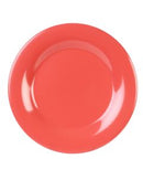 Thunder 5-1/2" Diameter X 3/4" Height, Wide Rim Plate, Orange Color, Melamine, Dozen