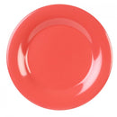 Thunder 9-1/4" Diameter X 7/8" Height, Wide Rim Plate, Orange Color, Melamine, Dozen