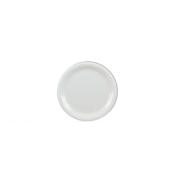 Thunder 7-1/4" Diameter X 5/8" Height, Narrow Rim Plate, White Color, Melamine, Dozen