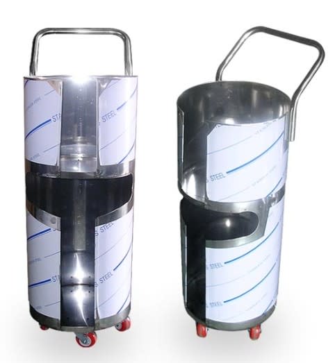Kitchen Plus 2-Tier Stainless Steel BBQ Grill Cart, D-35 cm, Each