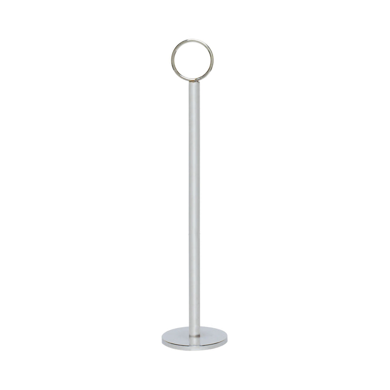 Thunder 14-1/2" Overall Length, 2-1/4" Diameter Base with 13-1/4" Pole Length and 1-1/4" Diameter Ring, Chrome Table Card Holder, Chrome Plate Iron, Each