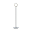 Thunder 18" Overall Length, 2-1/4" Diameter Base with 16-1/2" Pole Length and 1-1/4" Diameter Ring, Chrome Table Card Holder, Chrome Plate Iron, Each