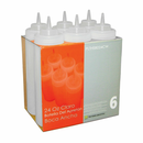 Thunder 24 oz, 2-3/4" Diameter X 9-3/8" Height, Wide-Mouth Squeeze Bottle, Clear Color, Polyethylene Bottle With Polypropylene Cap, Pack of 6