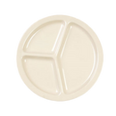 Thunder 10" Diameter X 3/4" Height, 3 Compartment Plate, Tan Color (No Lid), Melamine, Dozen