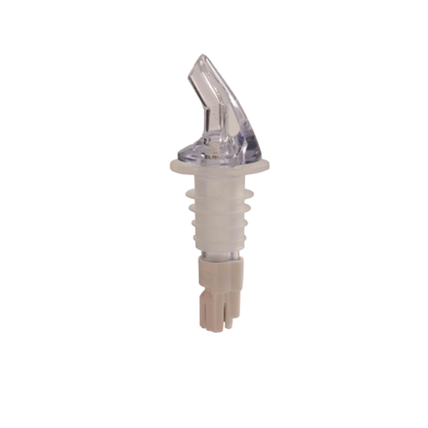 Thunder 2 Oz, Measured Liquor Pourer With White Tail And No Collar, Acrylonitrile, Color Coded, Fits Standard 750 ML Liqour Bottle, Dozen