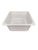 Thunder 1/2, 100mm, 12-3/4" x 10-3/8" x 4", White Color, Heavy-Duty Gastronorm Pan, Melamine, NSF, Each