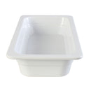 Thunder 1/3, 65mm, 12-3/4" x 6-7/8" x 2-1/2", White Color, Heavy-Duty Gastronorm Pan, Melamine, NSF, Each