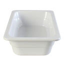 Thunder 1/4, 65mm, 10-1/2" x 6-3/8" x 2-1/2", White Color, Heavy-Duty Gastronorm Pan, Melamine, NSF, Each