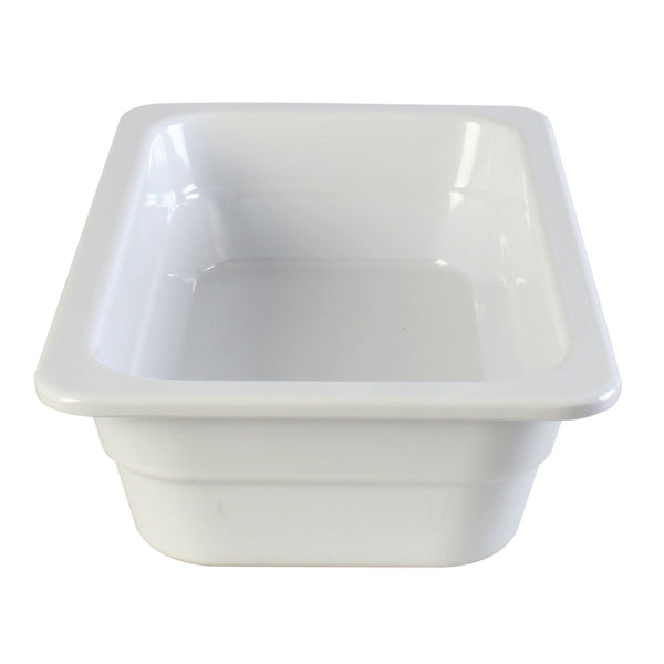 Thunder 1/4, 65mm, 10-1/2" x 6-3/8" x 2-1/2", White Color, Heavy-Duty Gastronorm Pan, Melamine, NSF, Each