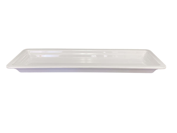 Thunder 2/4, 40mm, 20-3/4" x 6-1/4" x 1-1/2", White Color, Heavy-Duty Gastronorm Pan, Melamine, NSF, Each