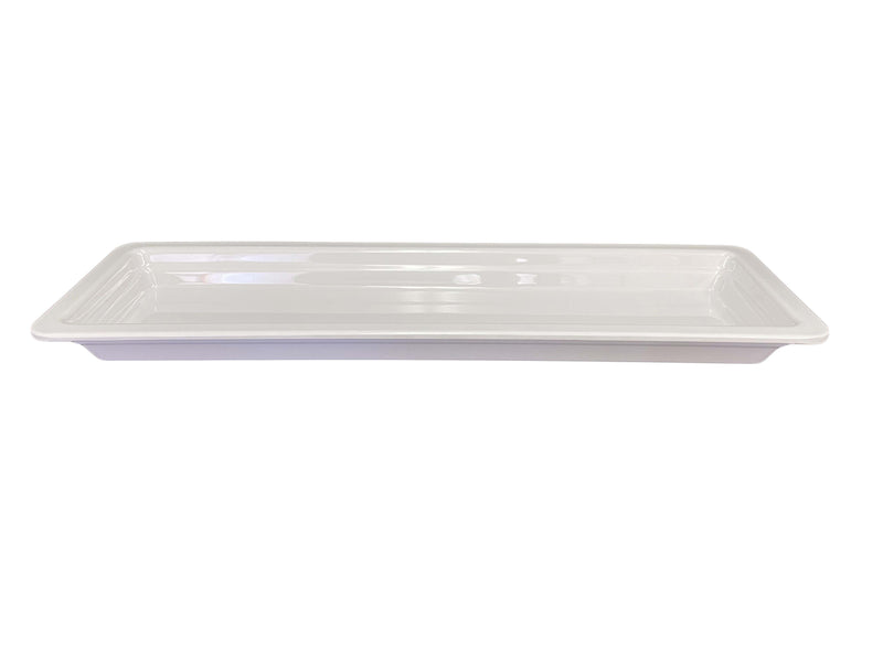 Thunder 2/4, 40mm, 20-3/4" x 6-1/4" x 1-1/2", White Color, Heavy-Duty Gastronorm Pan, Melamine, NSF, Each