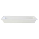 Thunder 2/4, 65mm, 20-3/4" x 6-3/8" x 2-1/2", White Color, Heavy-Duty Gastronorm Pan, Melamine, NSF, Each