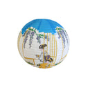 Thunder 16" Diameter, Paper Lantern with "Geisha" word, Bamboo Frame with Paper Cover, White/Blue Color, Each