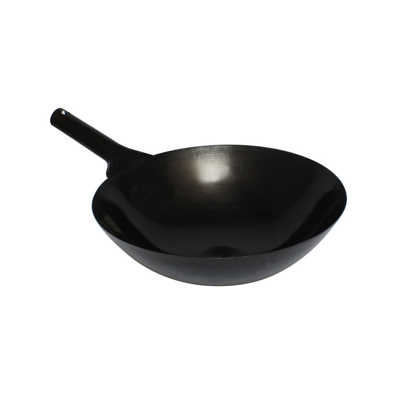 Thunder 16" Diameter x 4-1/2" Height, with 6-1/2" Handle, Taiwan Wok, Iron, Each