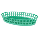 Thunder 7-7/8" X 4-3/5" X 2-2/3", Oval Fast Food Basket, Green Color, Polypropylene, Dozen