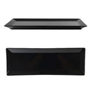 Thunder 10-1/4" X 4", 1" Deep, Rectangular Appetizer Tray, Classic Black, Melamine, Dozen