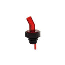 Thunder 3-1/5" X 1-3/8" X 1-3/8" Liquor Pourer With Build-In Screen, Red Color, Acrylonitrile, Color Coded, Fits Standard 750 ML Liquor Bottle, Dozen
