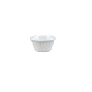 Thunder 4 Oz, 3-3/8" Diameter X 1-3/4" Height, Fluted Ramekin, White Color, Melamine, Dozen